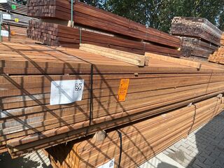 Ca. 120x Guyana Teak Planken Fijnbezaagd, 31x80mm, lengte 520cm